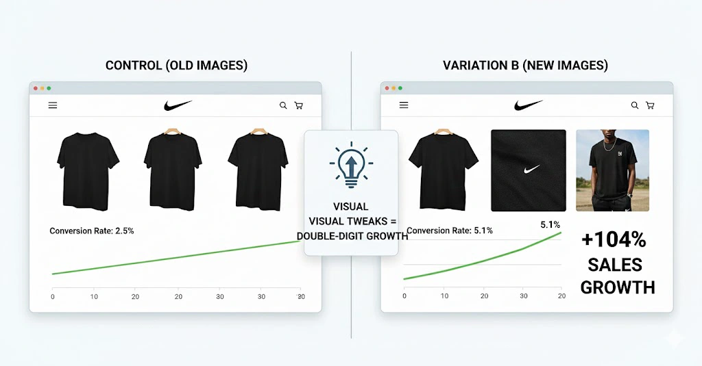 Conversion Boost from A/B Testing
